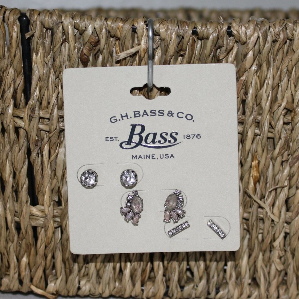 G.H.Bass Silver set of 3 Earrings.